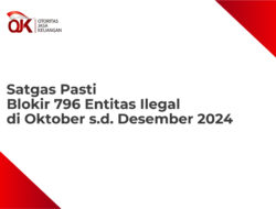 Pilih Satgas PASTI Blokir 796 Entitas Ilegal Sejak Oktober Hingga Desember 2024