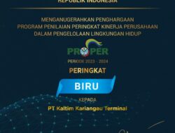 Komitmen Jaga dan Kelola Lingkungan Hidup, Pelindo Regional 4 Raih Penghargaan PROPER
