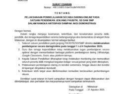 Empat Hari Sekolah Online, Disdik Makassar: Belajar Daring 1–4 September