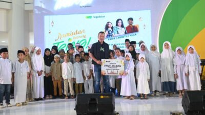 PT Pegadaian Kantor Wilayah SulSelBarRa Maluku Berikan Santunan kepada Anak Panti Asuhan dalam Acara Ramadhan Bareng Tring di Mall Panakkukang