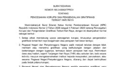 Gubernur Sulsel Keluarkan Edaran Pencegahan Gratifikasi Terkait Hari Raya bagi ASN