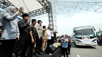 Gubernur Sulsel bersama Forkopimda Lepas Peserta Mudik Gratis Pemprov di CPI Makassar