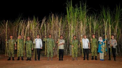 Gubernur Sulsel Hadiri Panen Raya Tebu Bersama TNI, Tegaskan Dukungan pada Program Presiden Prabowo