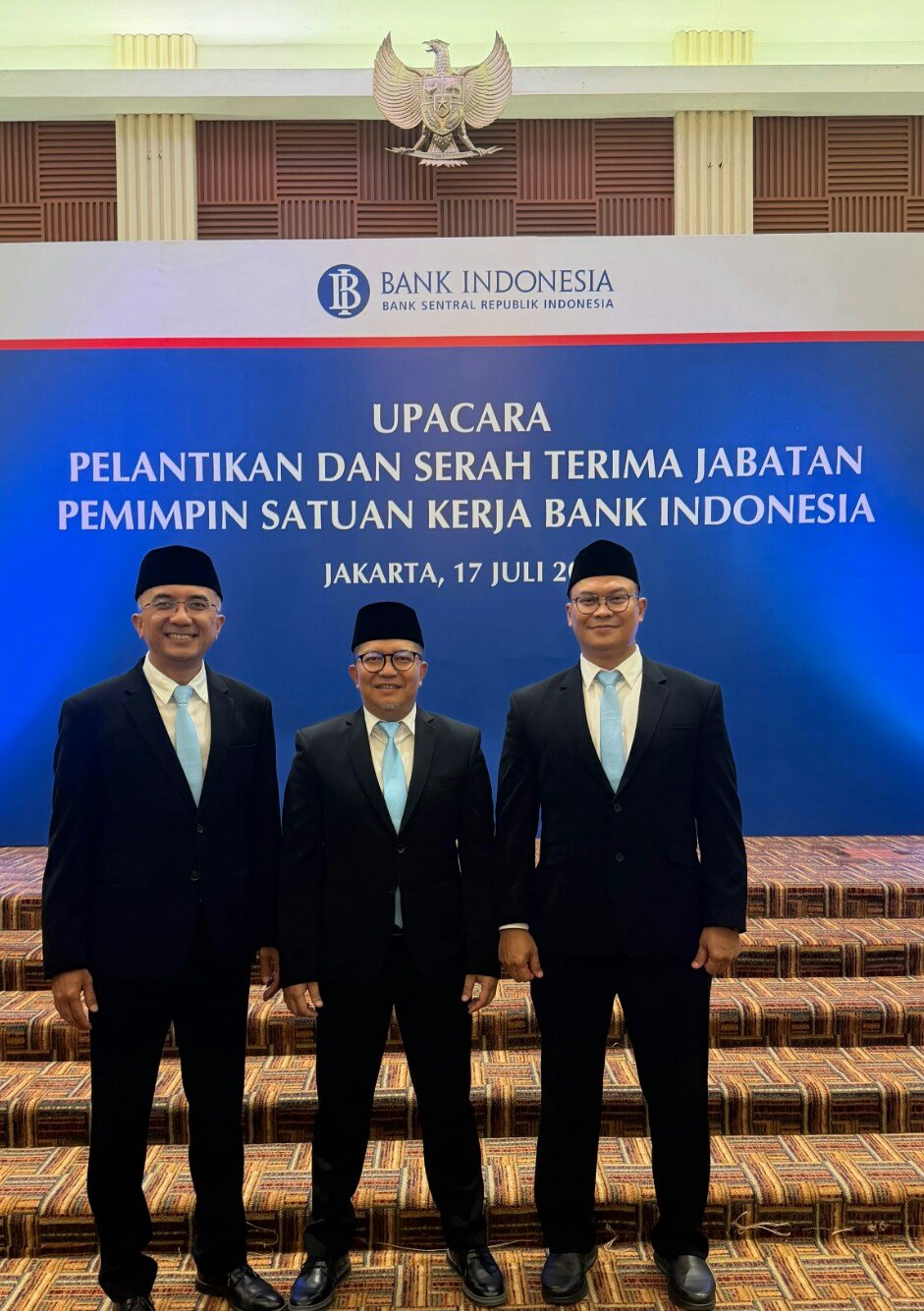 Aswin Gantina Kepala BI Purwokerto(Tengah) Surya Alamsyah Kepala BI Maluku (Kanan) Agus Taufik Kepala BI Kaltara (Kiri)